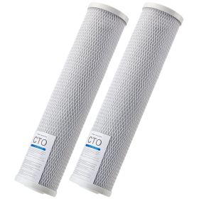 VEVOR Whole House Water Filter Replacement Cartridge, 4.5" x 20" CTO Carbon Block, Replacement Filter for 3-Stage Whole Home Water Filtration Sys