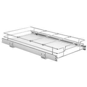 VEVOR 11"Wx21"Dx2.5"H Pull Out Cabinet Organizer, Heavy Duty Slide Out Pantry Shelves, Steel Roll Out Drawers