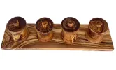 Handcrafted Olive Wood Coffee, Tea & Sugar Canister Set for Coffee Bars & Coffee Stations