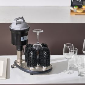 Electric Glass Washer 5-Brush Bar Glass Cleaner 1200 Cups/H For Wine Glass (Option: Natural)