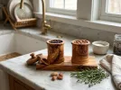 Handcrafted Olive Wood Coffee, Tea & Sugar Canister Set for Coffee Bars & Coffee Stations